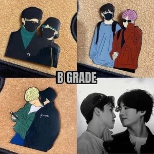 BTS Jikook Jimin Jungkook Enamel Pins | B GRADE